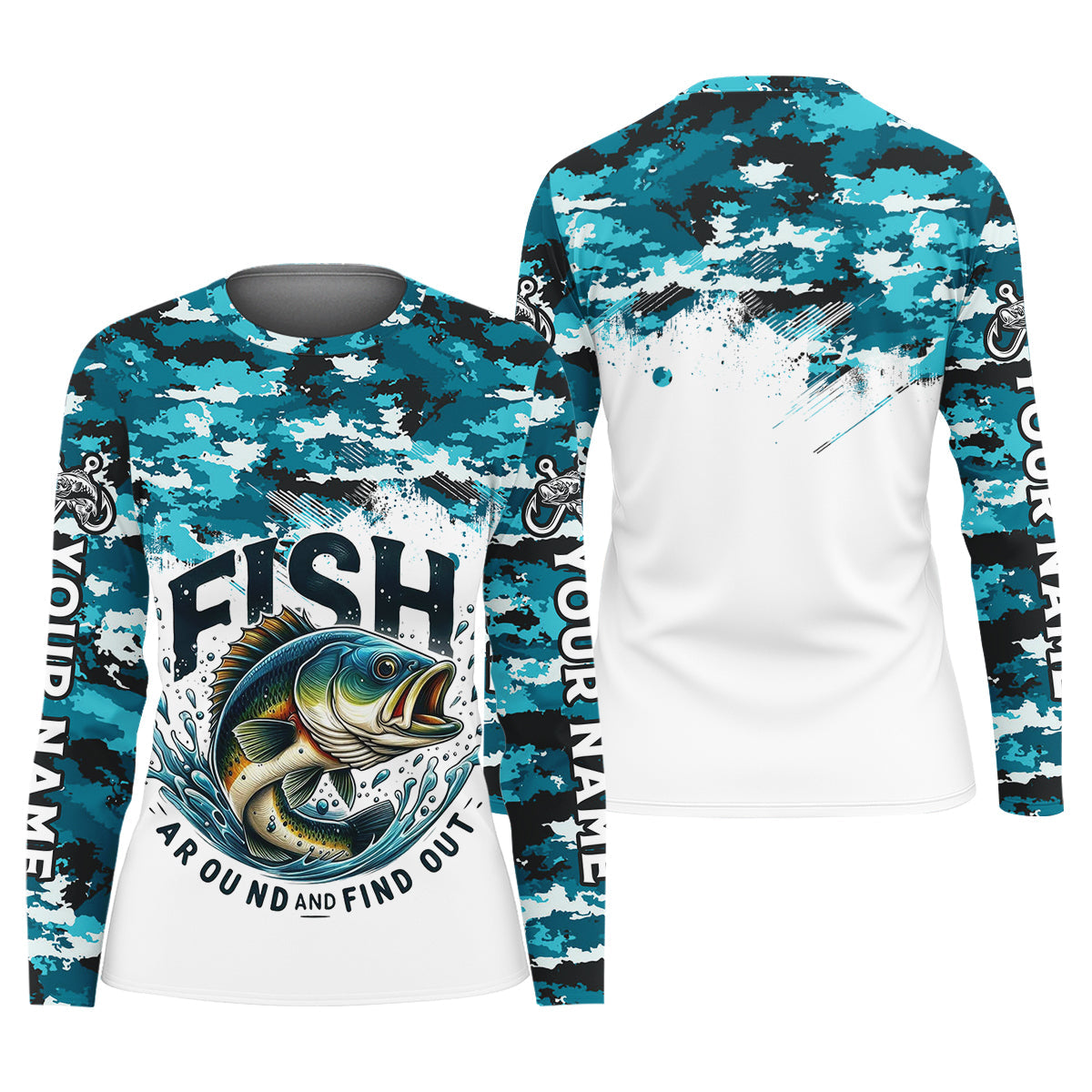 Fish Around And Find Out Bass Fishing Shirt, Long Sleeve Sun Shirt, Women SPF Shirt, Funny Fishing Shirt