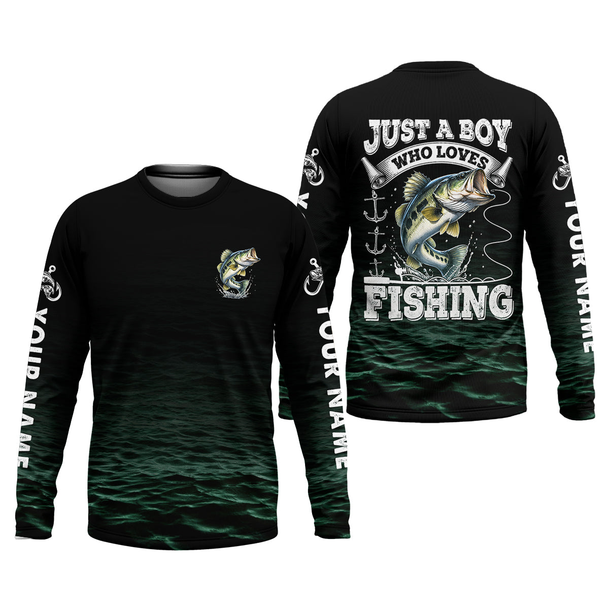 Just A Boy Who Loves Fishing Funny Fishing Shirt, Fishing UPF Shirts, Fishing Shirts For Men