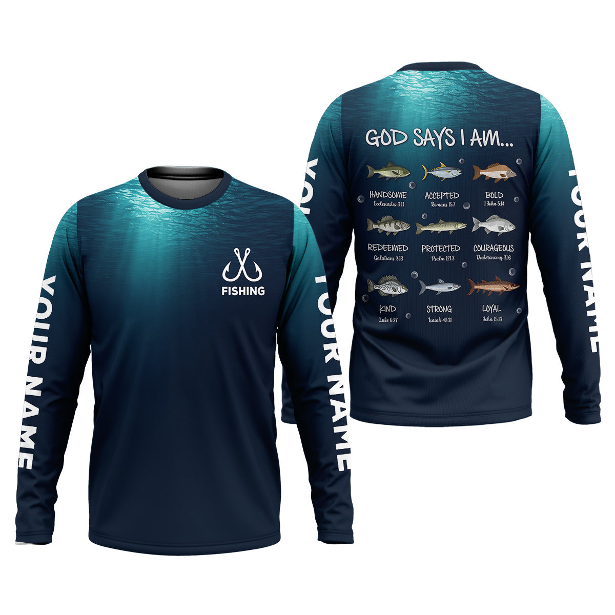 God Says I Am Fishing Bible Funny Fishing Shirt, Fishing UPF Shirts, Christian Fishing Shirts For Men