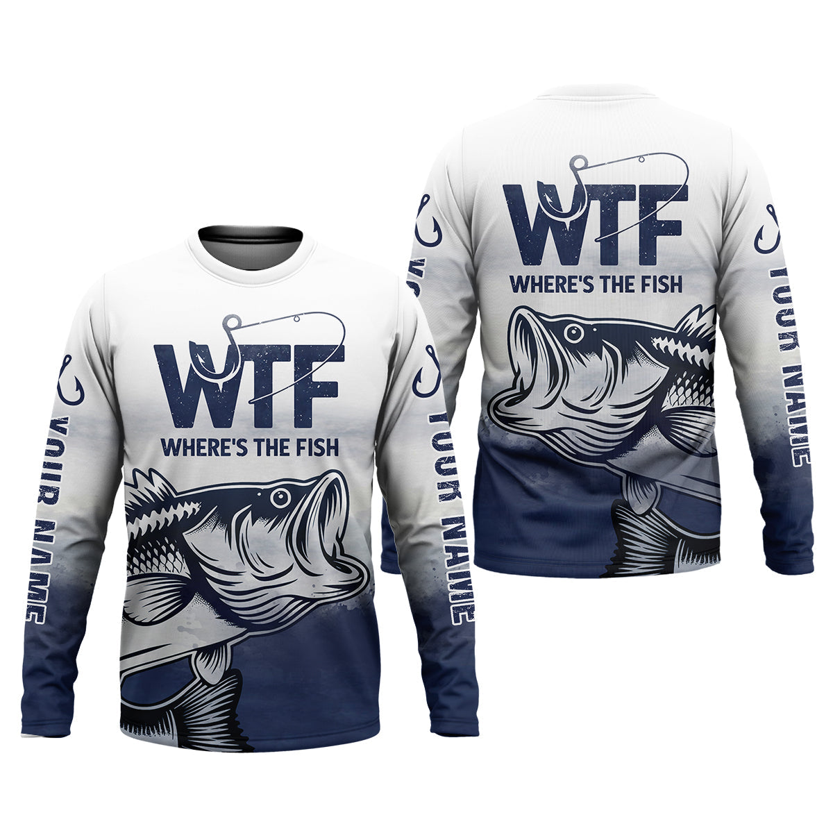 Where's The Fish Funny Fishing Shirt, Funny Quote Fishing UPF Shirts, Fishing Shirts For Men