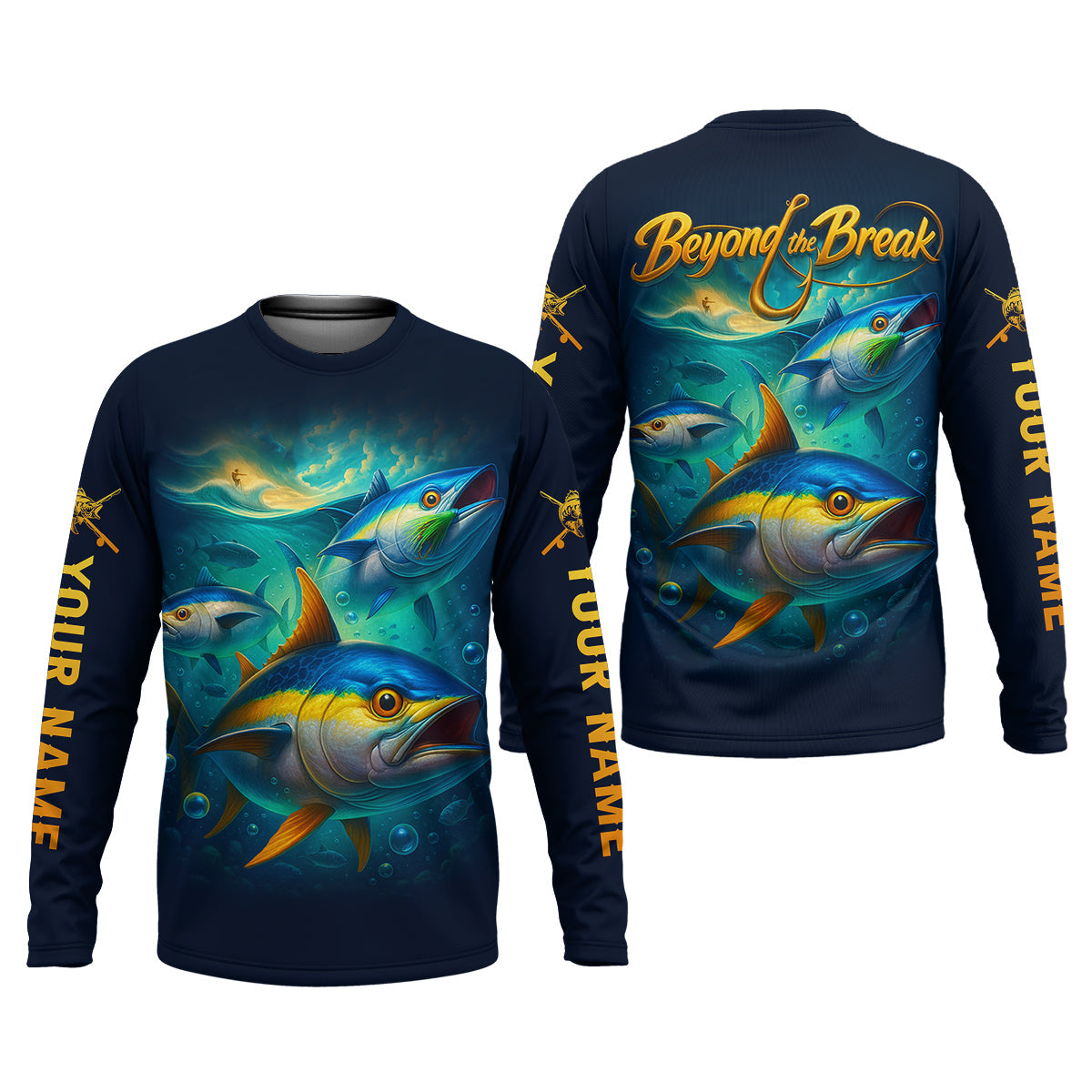 Beyond The Break Funny Fishing Shirt, Fishing UPF Shirts, Gift For Fisherman, Men's Fishing Shirt