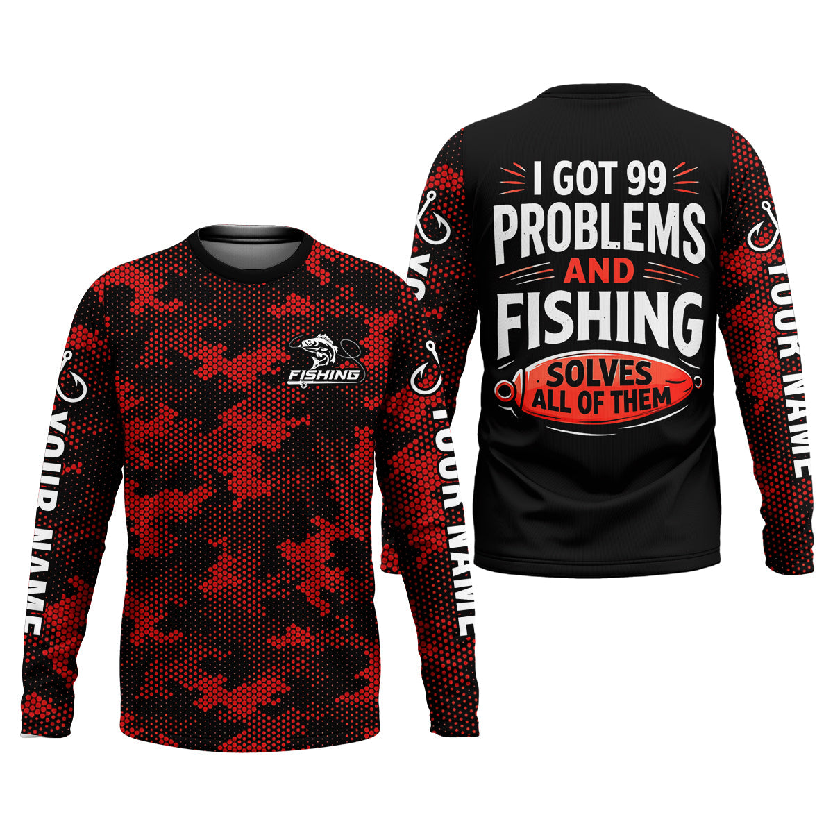 I Got 99 Problems Shirt, Personalized Fishing Shirt, Funny Fishing Shirts For Men, Father's Day Fishing Gift