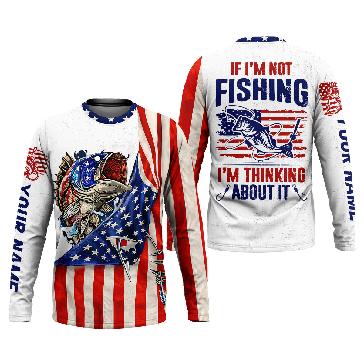 American Fishing Life – Always On My Mind UPF Fishing Shirt, Personalized Name