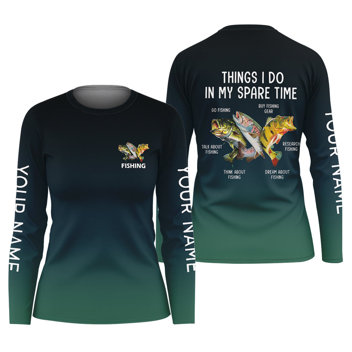 Things I Do In My Spare Time Funny Fishing Shirt, Fishing UPF Shirts, Women Fishing Shirt