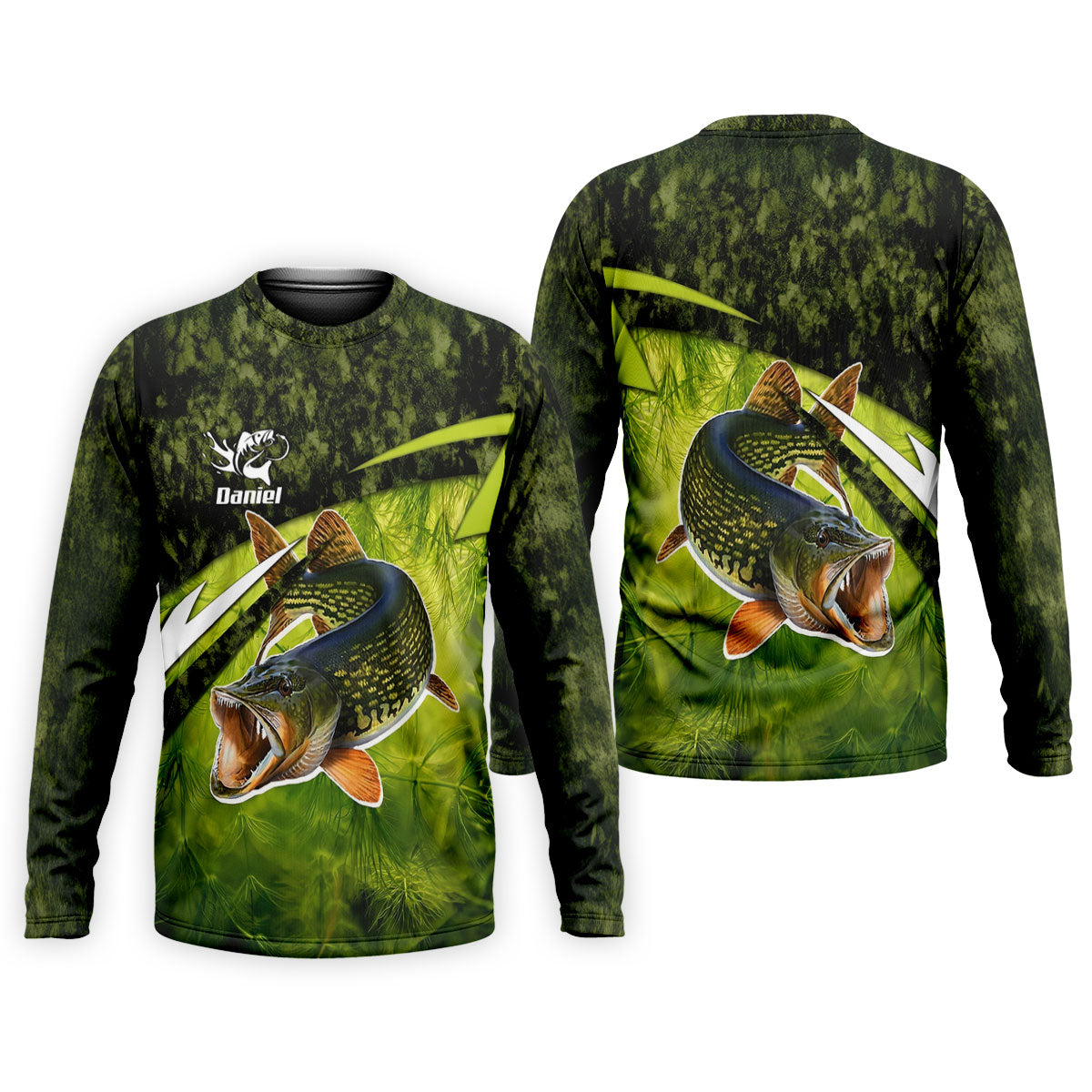 Carp Fish Olive Drab Fishing UPF Shirts, Performance Fishing Shirts, Carp Fishing Shirts For Men