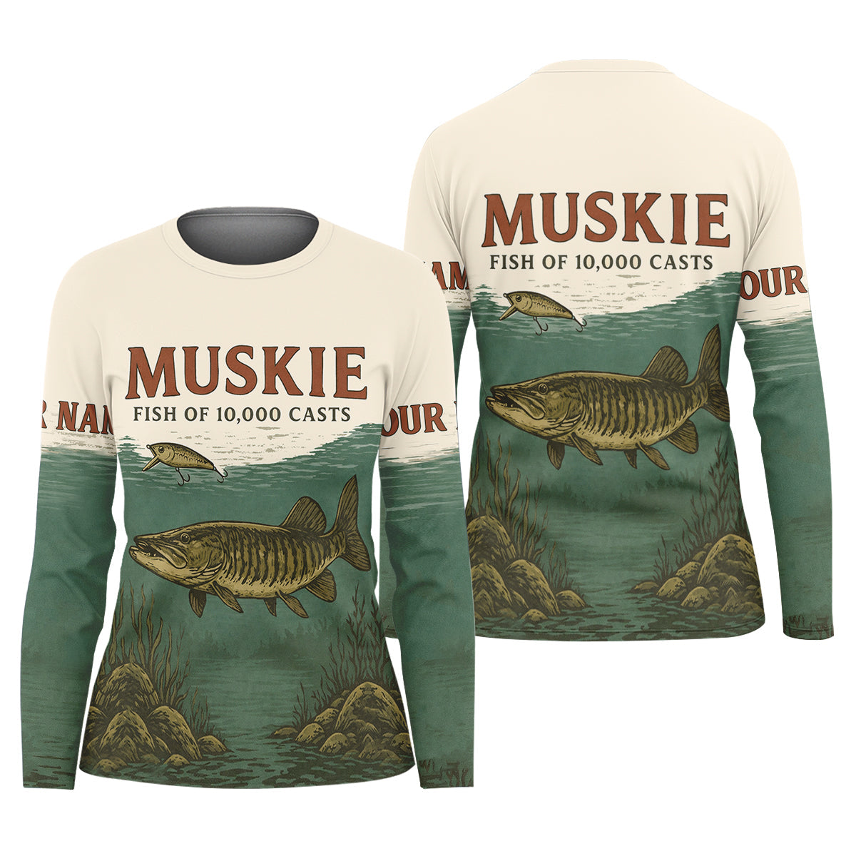Muskie Fish Of 10000 Casts Vintage Fishing Shirt, Fishing UPF Shirts, Women Fishing Shirt