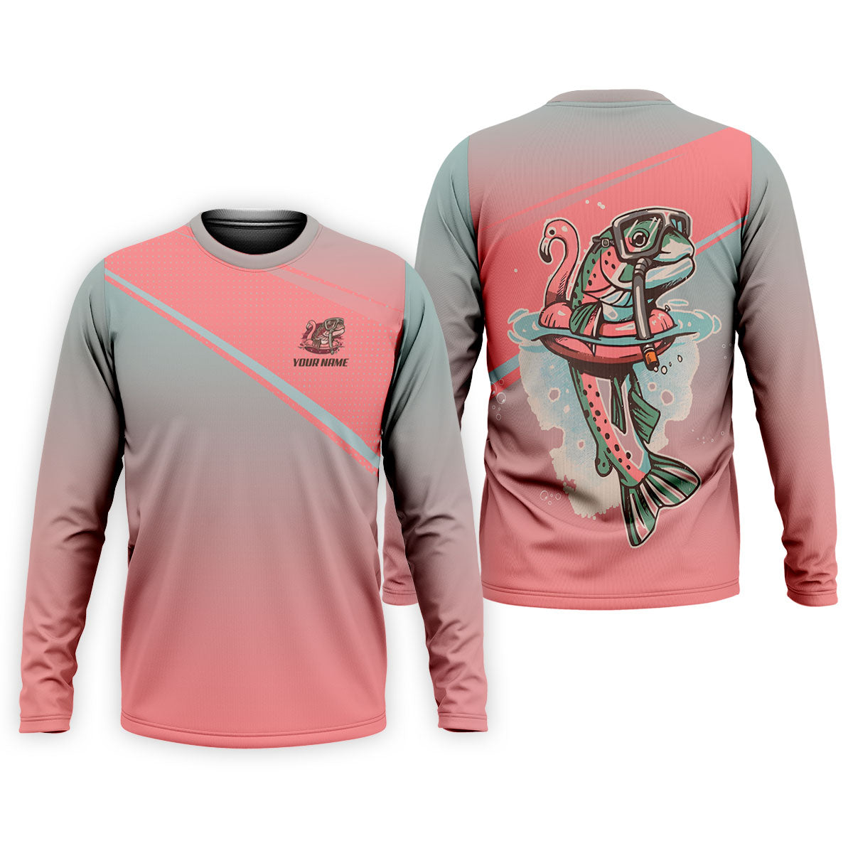 Custom Funny Fishing Shirt for Men, Snorkeling Fish Summer Beach, Fishing UPF Shirts
