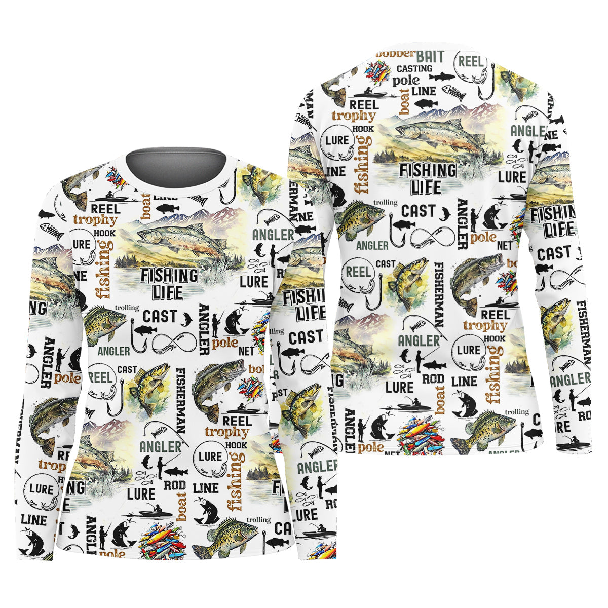 Fishing Life Fishing UPF Shirts, Fisherwomen Funny Fishing Shirt, Fishing Shirt For Women