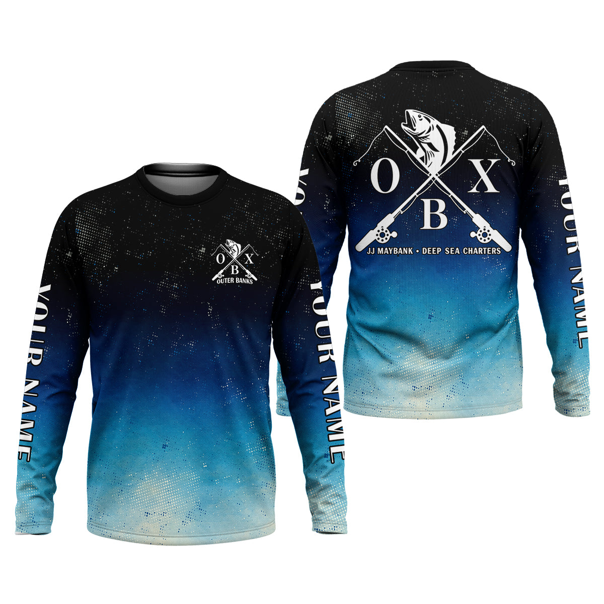 JJ Maybank Deep Sea Charters Outer Banks Fishing UPF Shirts, Fishing Movie Fishing Gift for Men