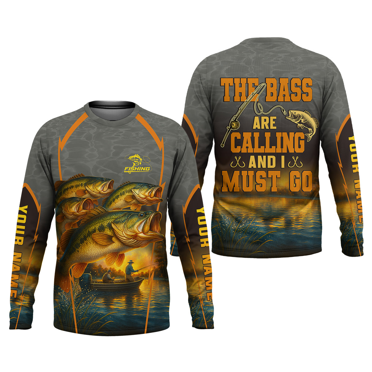 The Bass Are Calling And I Must Go Largemouth Bass Fishing SPF Shirt For Men, Funny Fishing Shirt