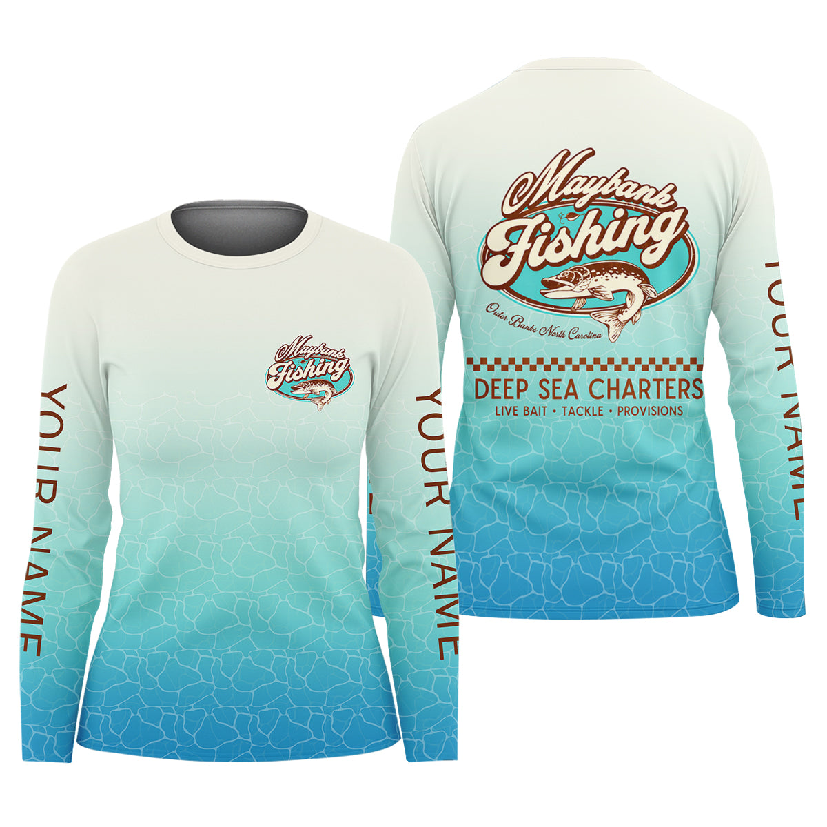 Maybank Fishing Deep Sea Charters Funny Fishing Shirt, Fishing UPF Shirts, Women Fishing Shirt