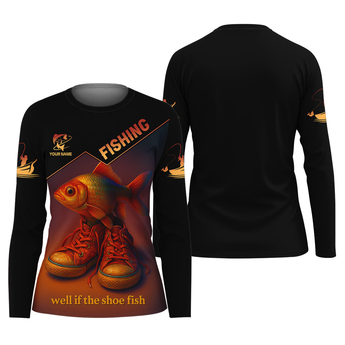 Well If The Shoe Fish Fishing UPF Shirts, Personalized Fishing Shirt For Women, Female Fishing Shirts