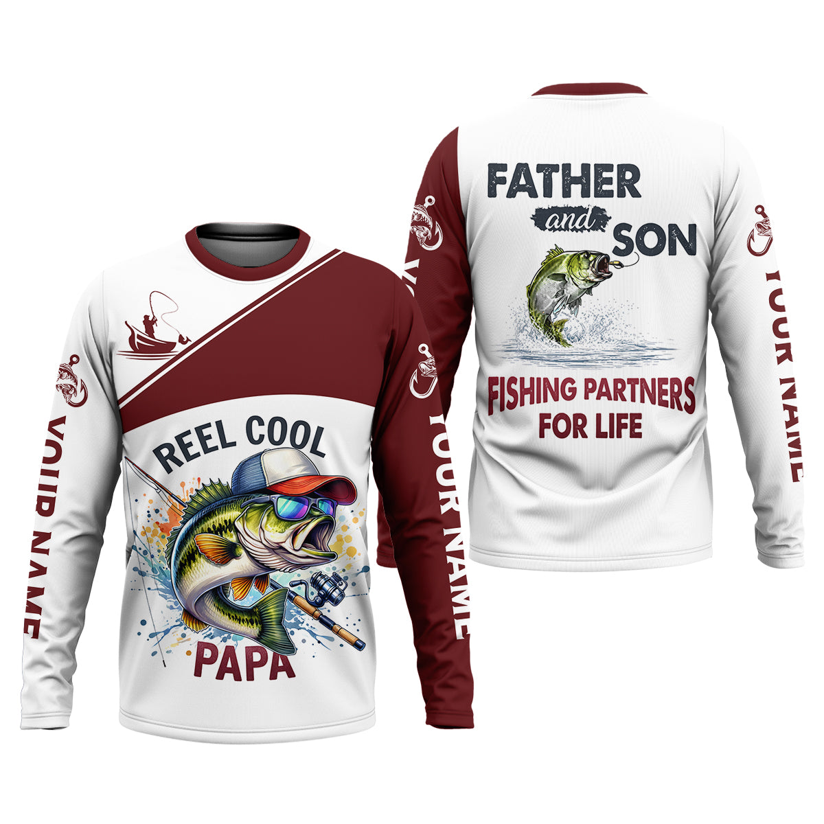 Reel Cool Papa Funny Fishing Shirt, Fishing UPF Shirts, Fishing Shirts For Men, Fishing Father's Day Gifts