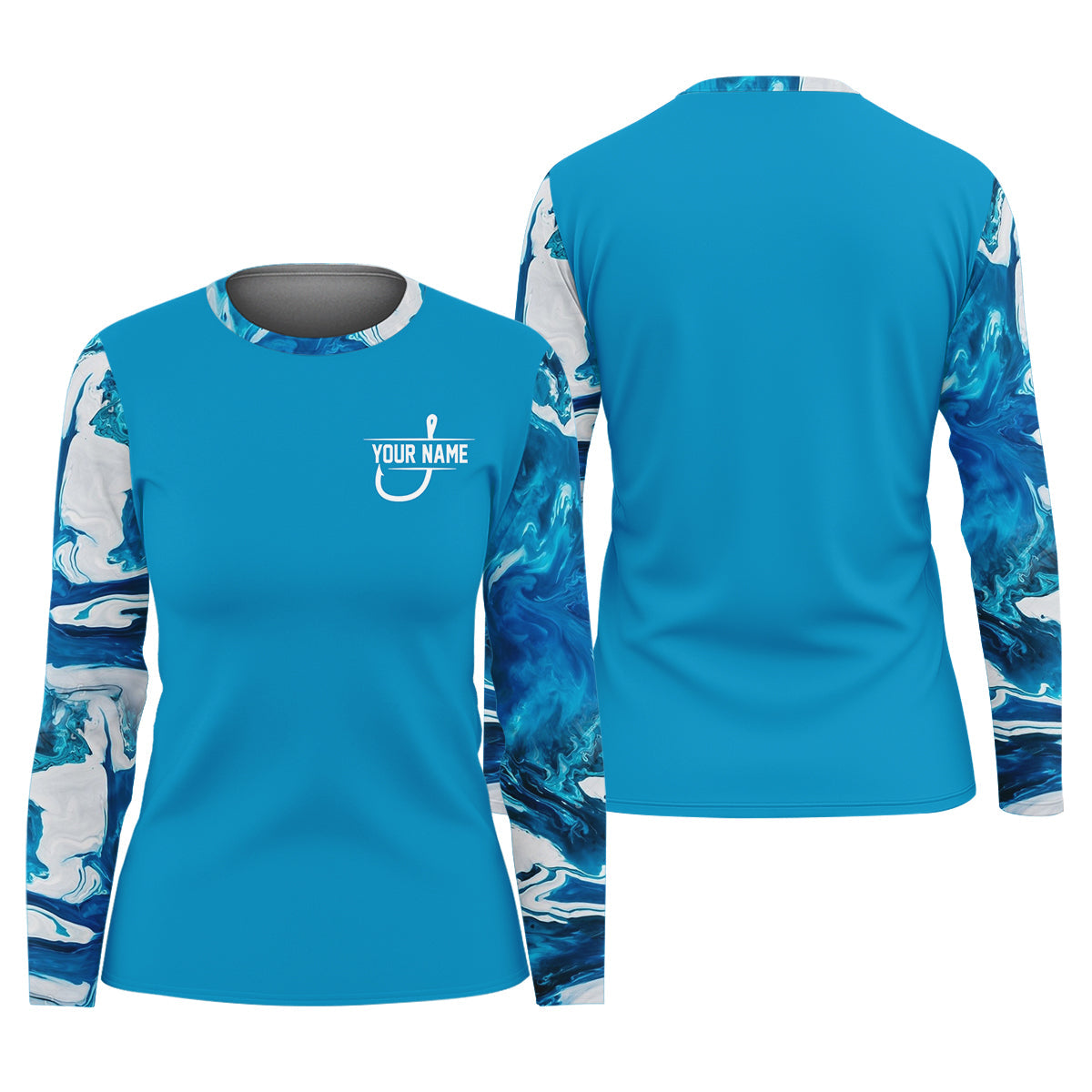 Blue Fishing Shirt For Women, Fishing Gift Ideas, Female Fishing Shirts