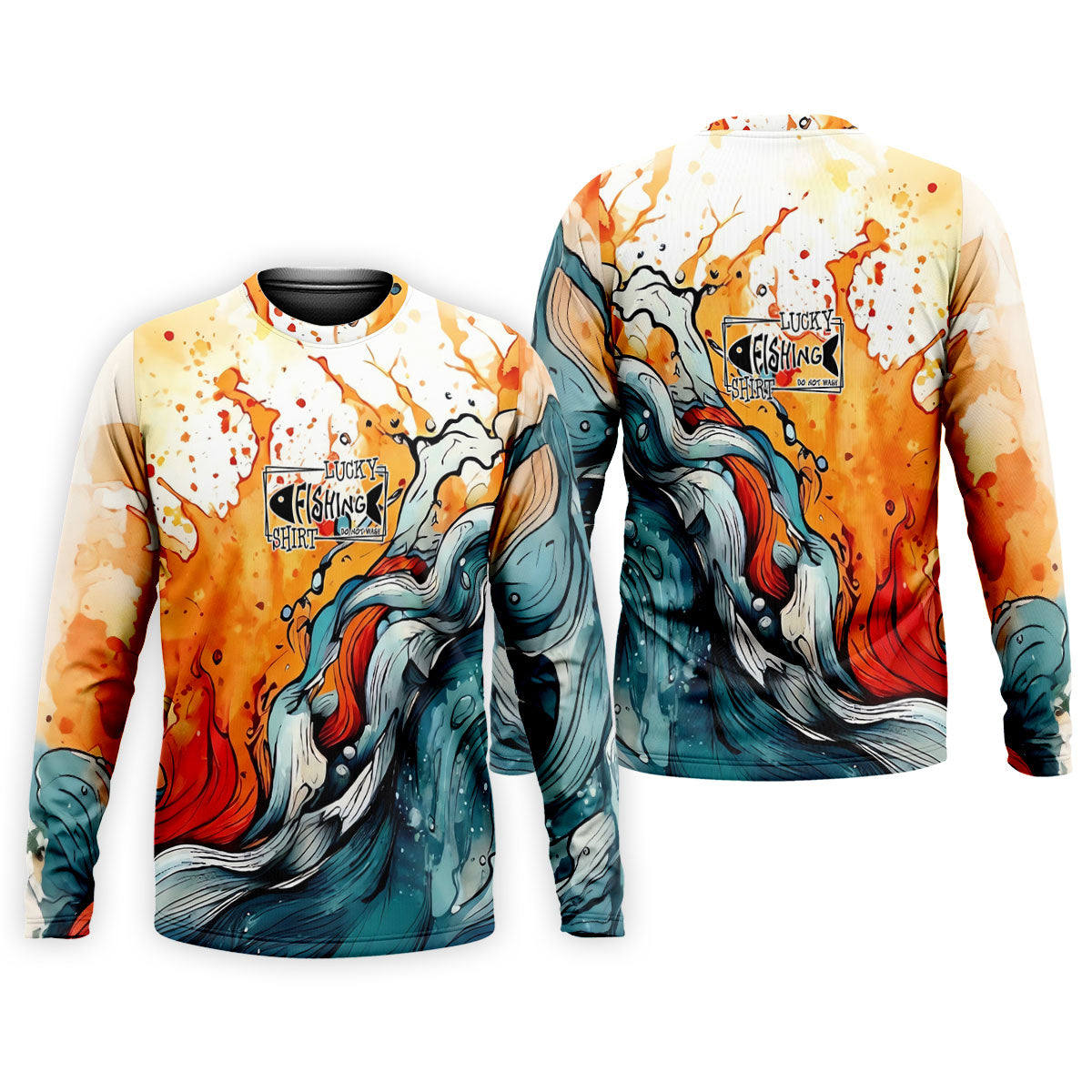 Lucky Fishing Shirt Do Not Wash Great Wave Art Fishing UPF Shirts, Funny Fishing Shirt, Fishing Shirts For Men