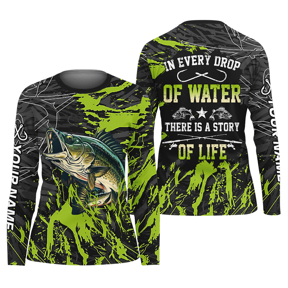 In Every Drop Of Water There Is A Story Of Life Funny Fishing Shirt, Women SPF Shirt, Fishing Shirt For Women