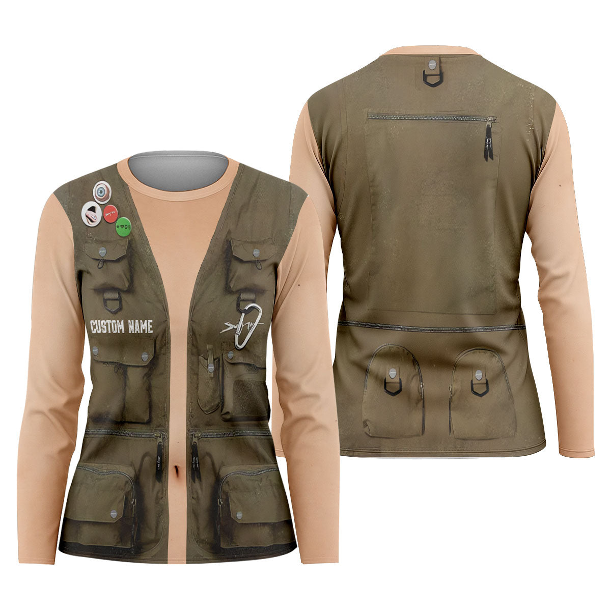 Fishing Vest Print Fishing UPF Shirts, Performance Fishing Shirts, Fishing Shirt For Women