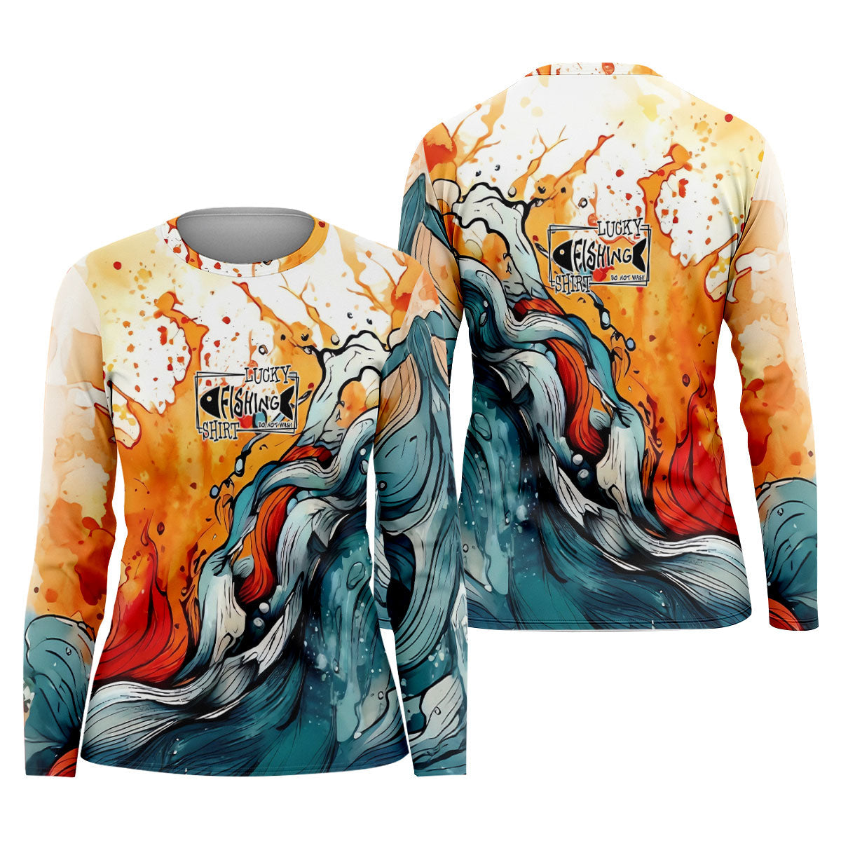 Lucky Fishing Shirt Do Not Wash Great Wave Art Fishing UPF Shirts, Funny Fishing Shirt, Fishing Shirt For Women