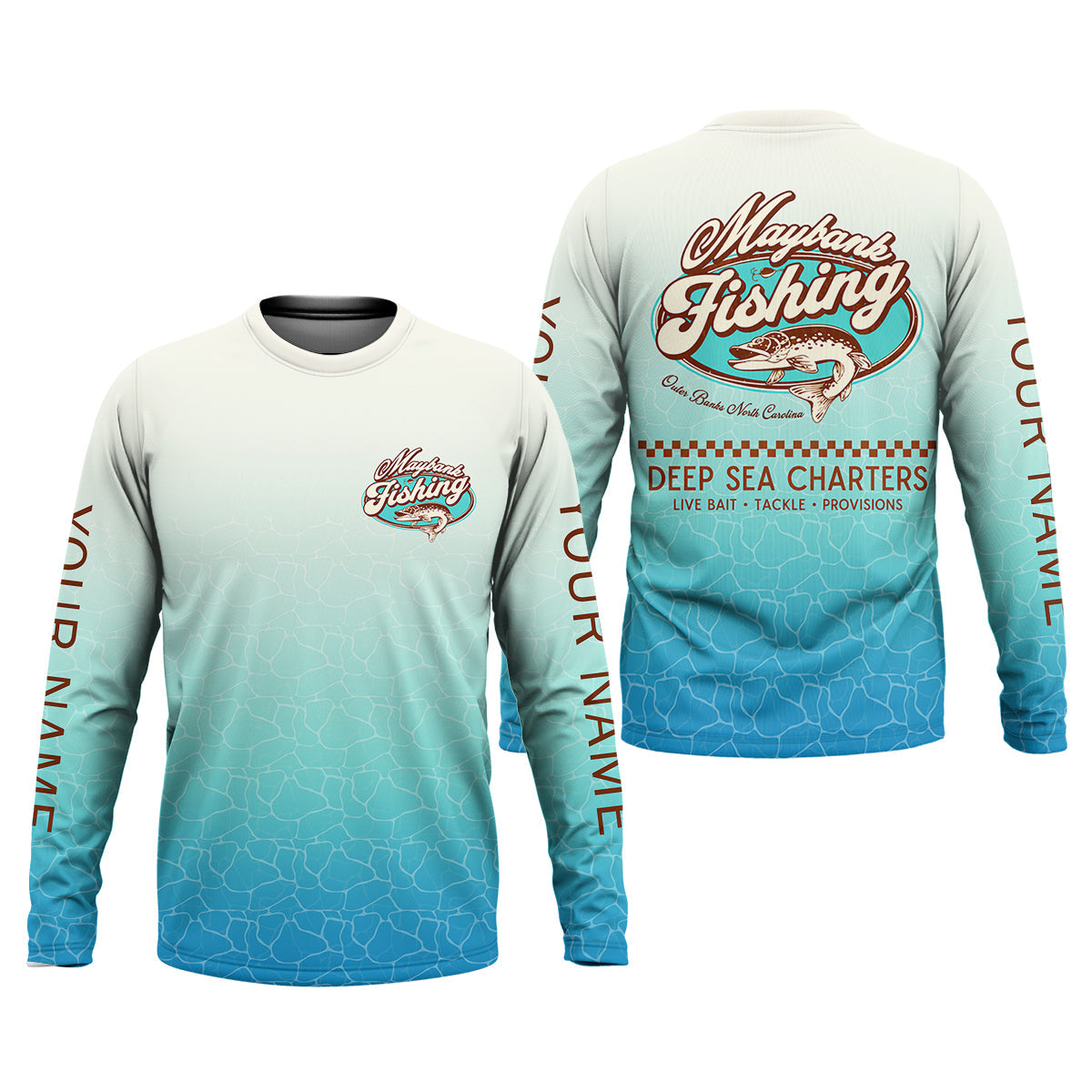 Maybank Fishing Deep Sea Charters Funny Fishing Shirt, Fishing UPF Shirts, Fishing Shirts For Men