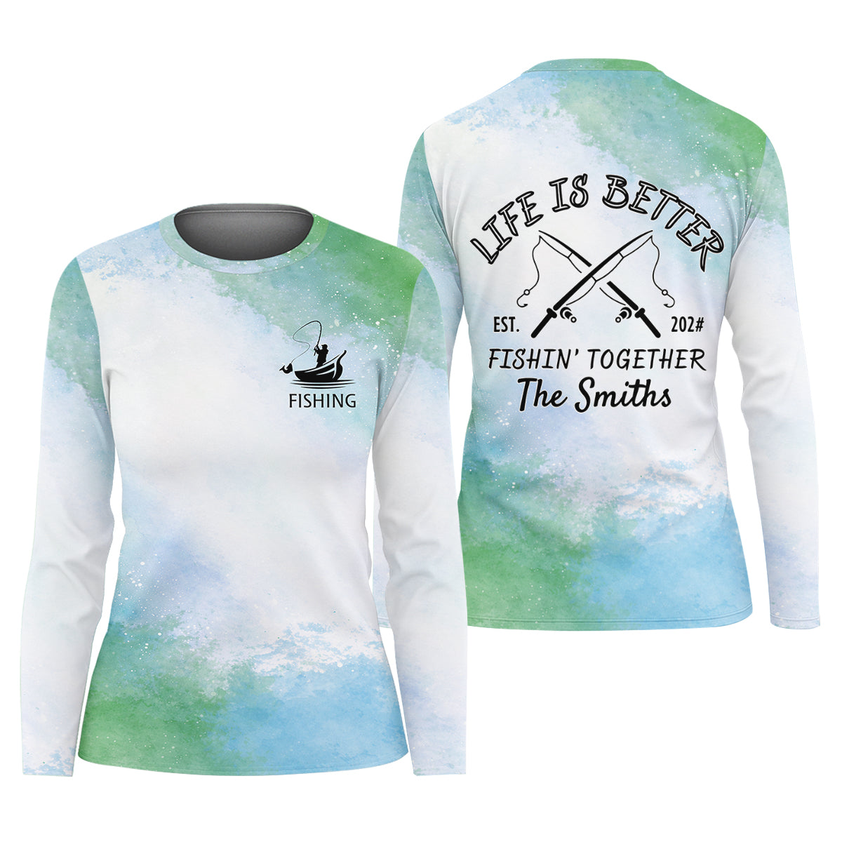 Life Is Better Fishing Together Personalized Fishing Shirt, Fishing UPF Shirts, Fishing Shirt For Women