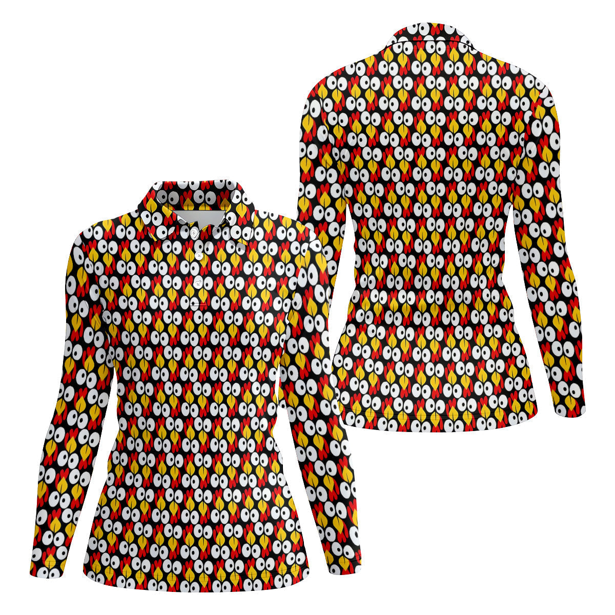 Funny Turkey Thanksgiving Ladies Golf Tops, Fun Women's Golf Shirts, Ladies Golf Polos, Golfing Apparel