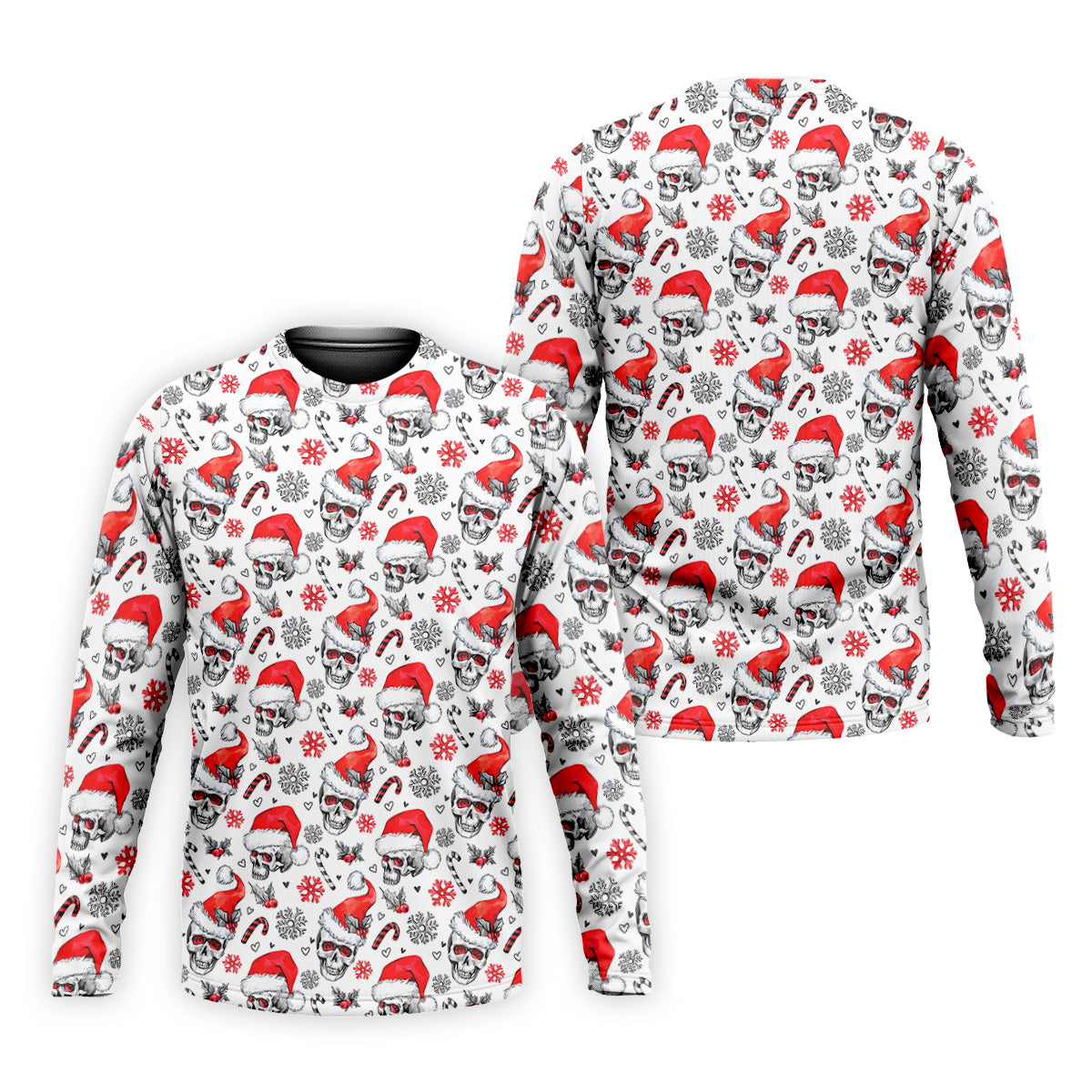 Skull Christmas Golf Tops For Men, Funny Horror Polo Shirts For Men, Christmas Golf Shirt, Golfing Apparel