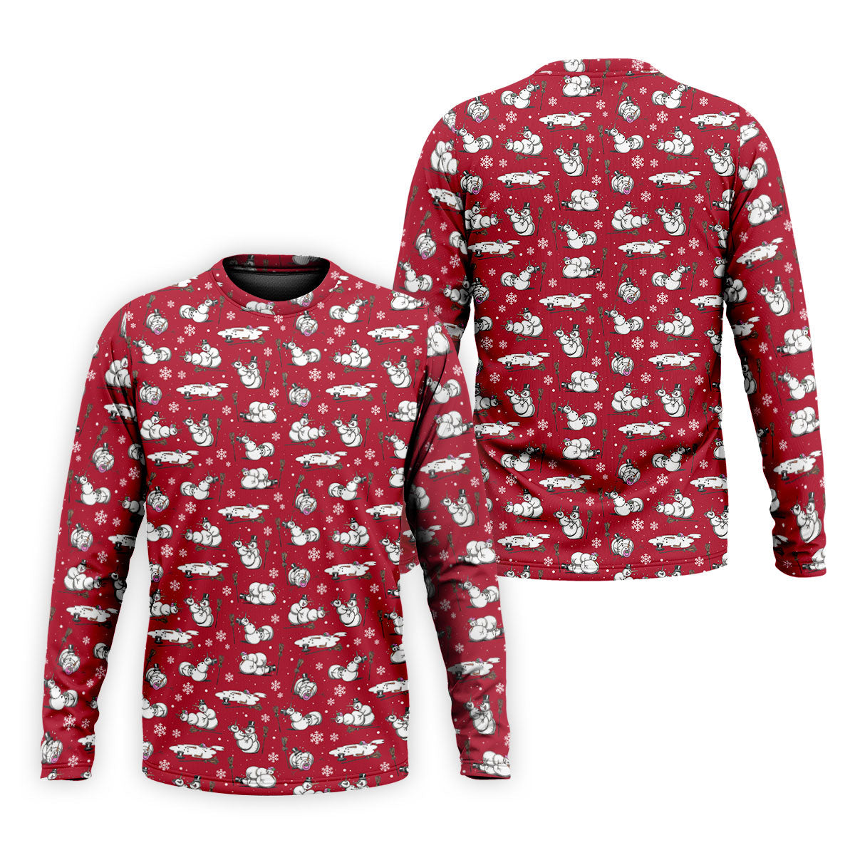 Funny Snowman Naughty Couple Red Golf Shirt, Christmas Golf Shirt, Golf Gift For Him, Polo Shirts For Men