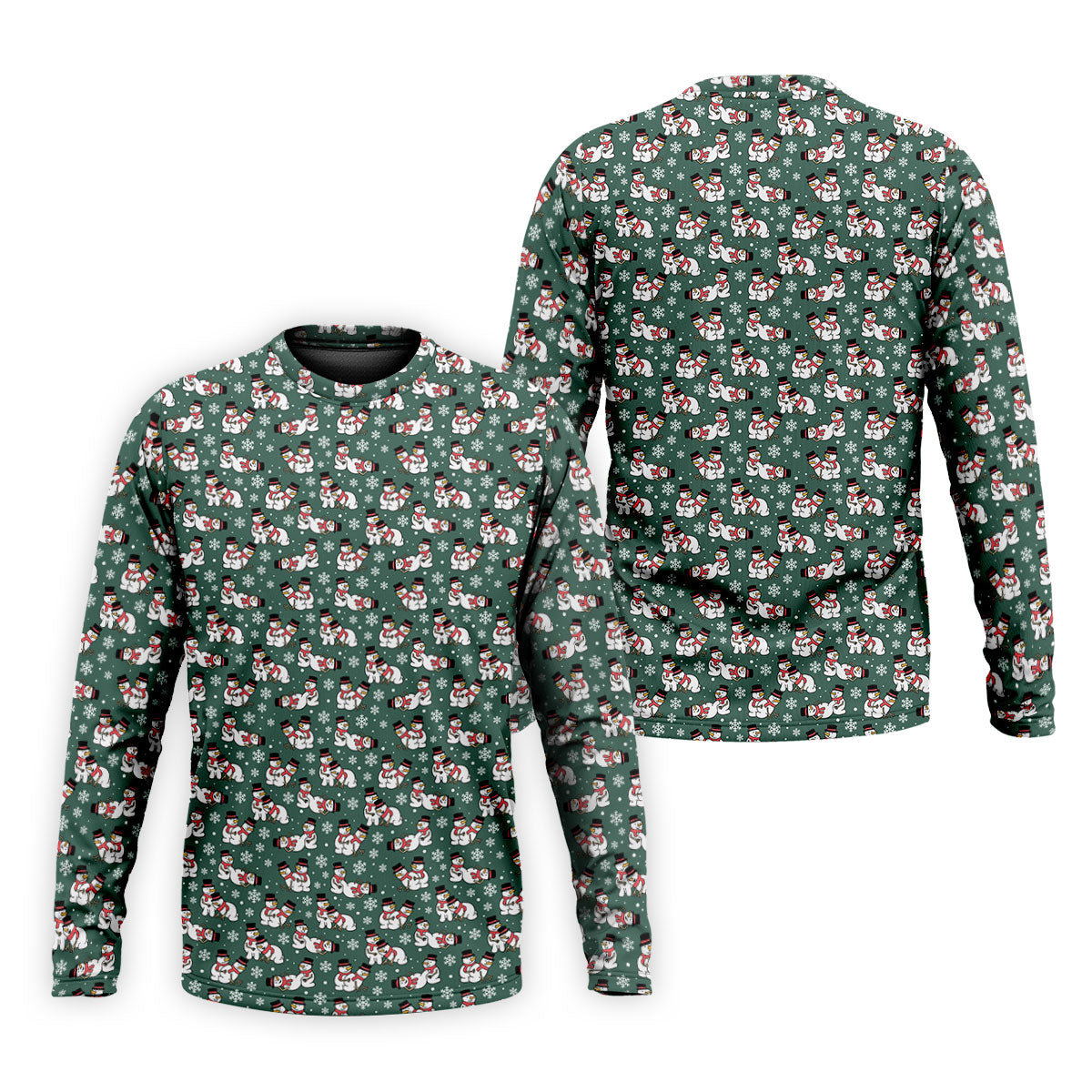 Naughty Snowman Green Golf Shirt, Christmas Golf Shirt, Fun Golf Shirts For Men, Polo Shirts For Men