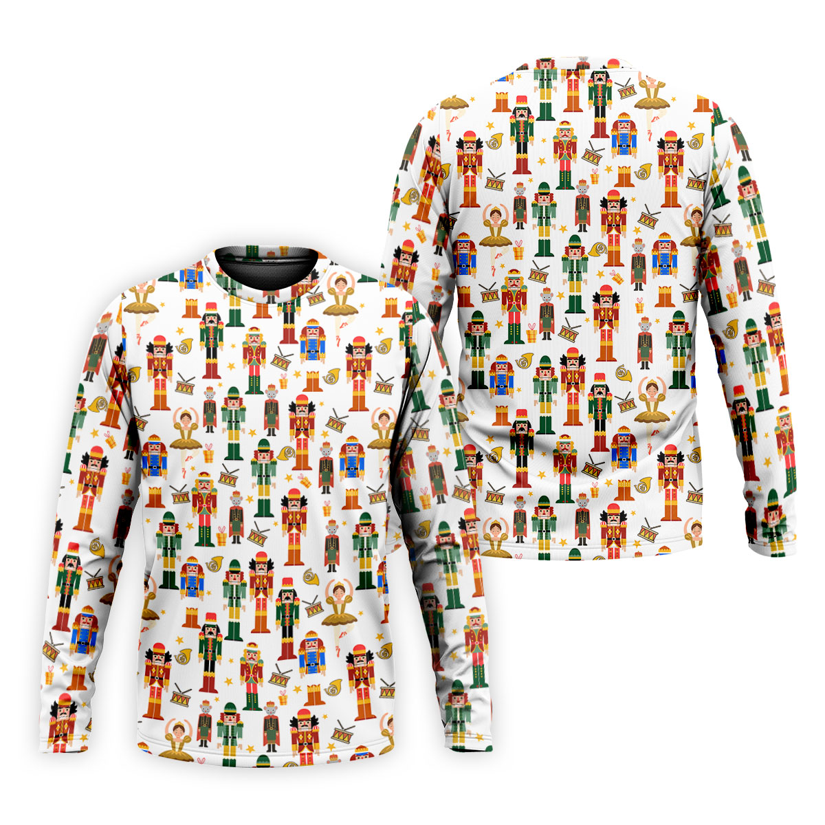 Nutcracker Christmas Golf Tops For Men, White Polo Shirt ??ns, Christmas Golf Shirt, Golfing Apparel