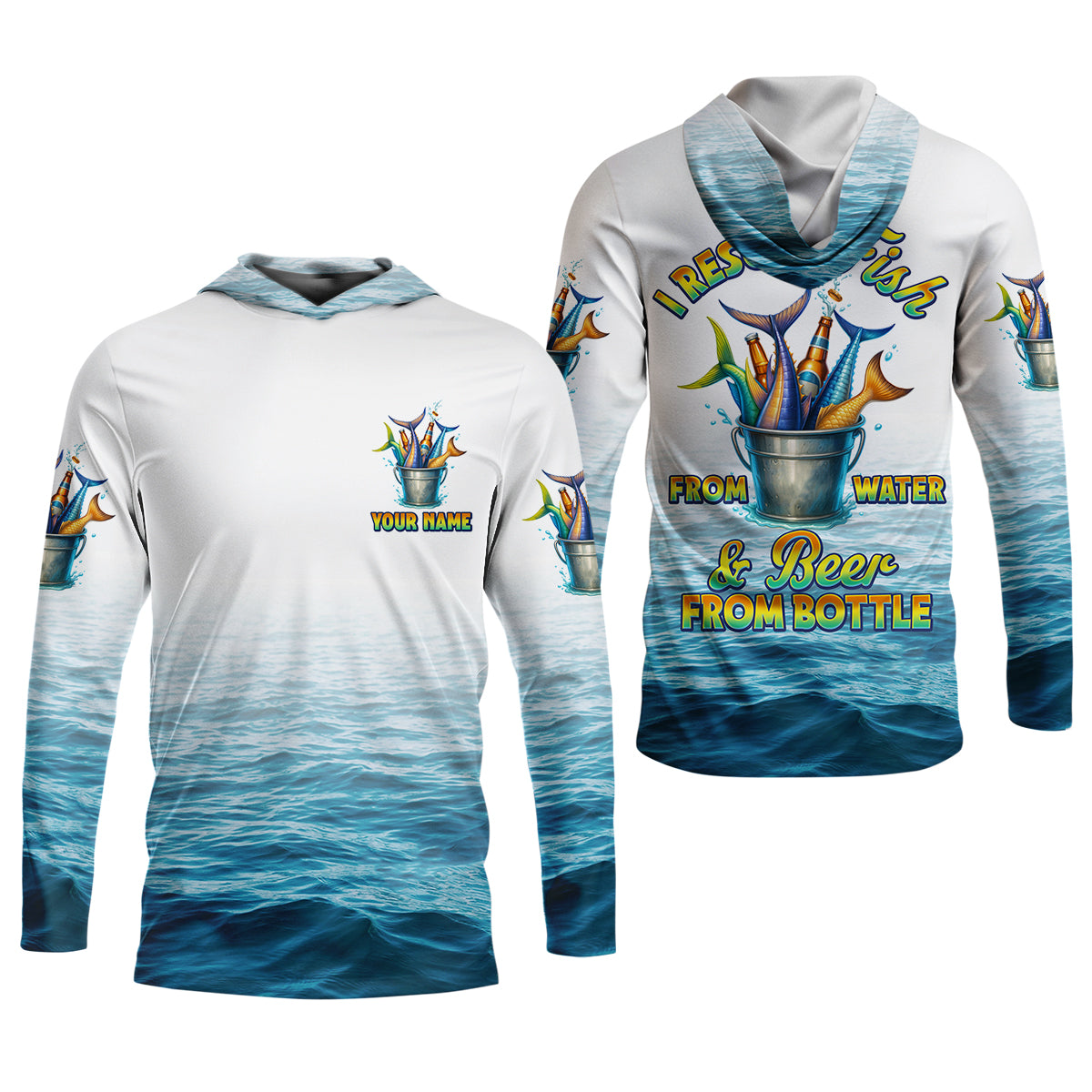 I Rescue Fish From Water And Beer From Bottle Fishing UPF Shirts, Fishing Shirt For Women, Female Fishing Shirts