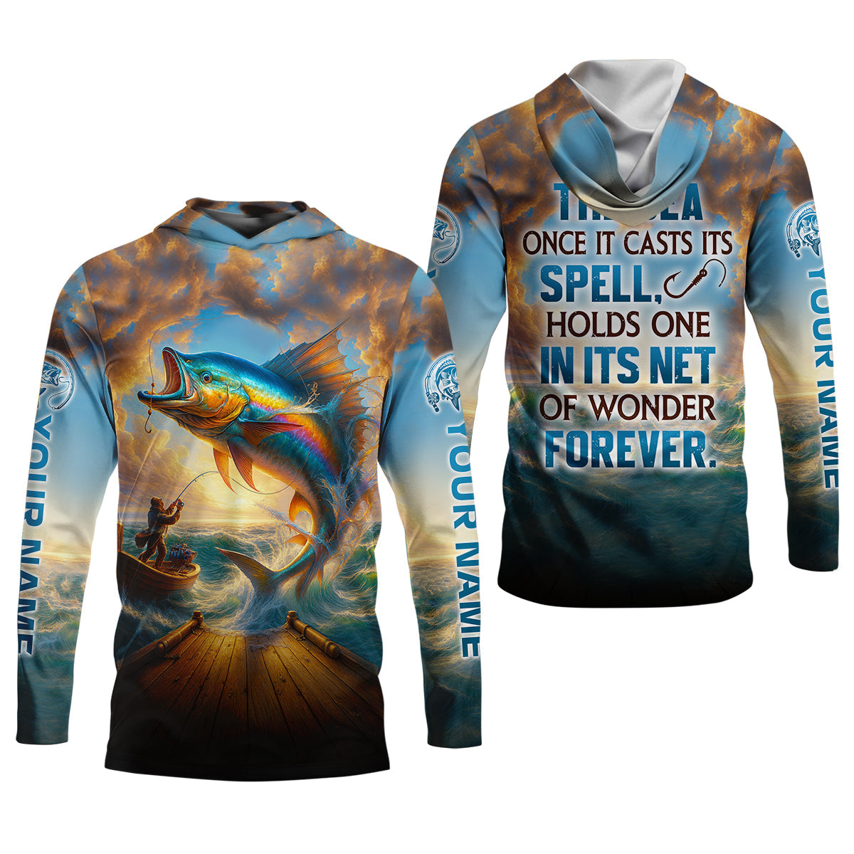 The Sea Once It Casts Its Spell Sailfish Fishing Shirt For Women, Fishing UPF Shirts, Female Fishing Shirts