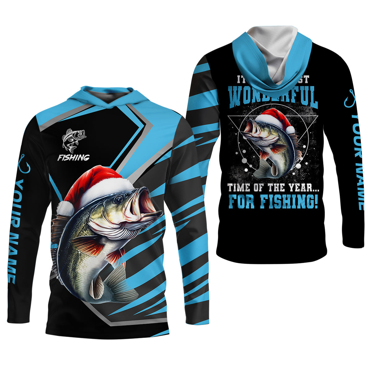 It's The Most Wonderful Time Of The Year For Fishing SPF Shirt For Men, Christmas Fishing Gift Ideas