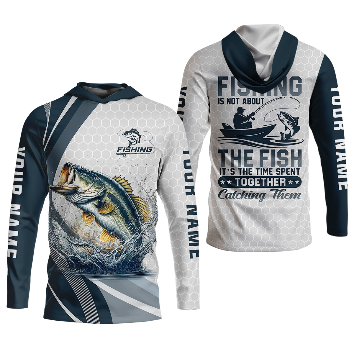 Fishing Is Not About The Fish It's The Time Spent Together Catching Them Fishing UPF Shirts, Women Fishing Shirt