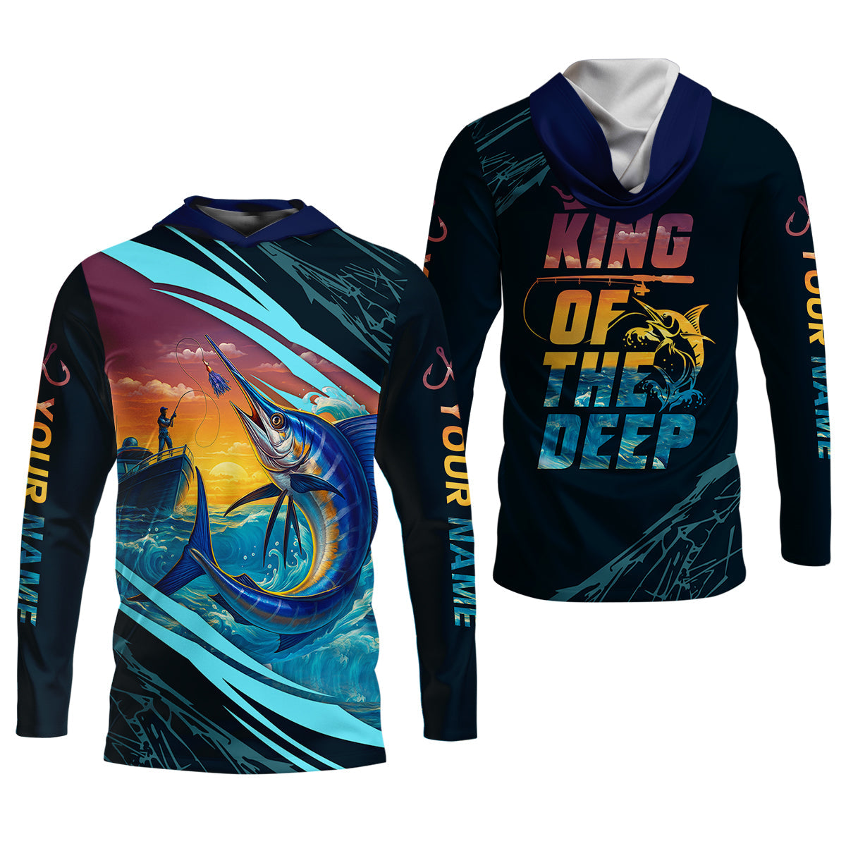 King Of The Deep Swordfish Fishing SPF Shirt For Men, Fishing Gifts For Men, Men's Fishing Shirt
