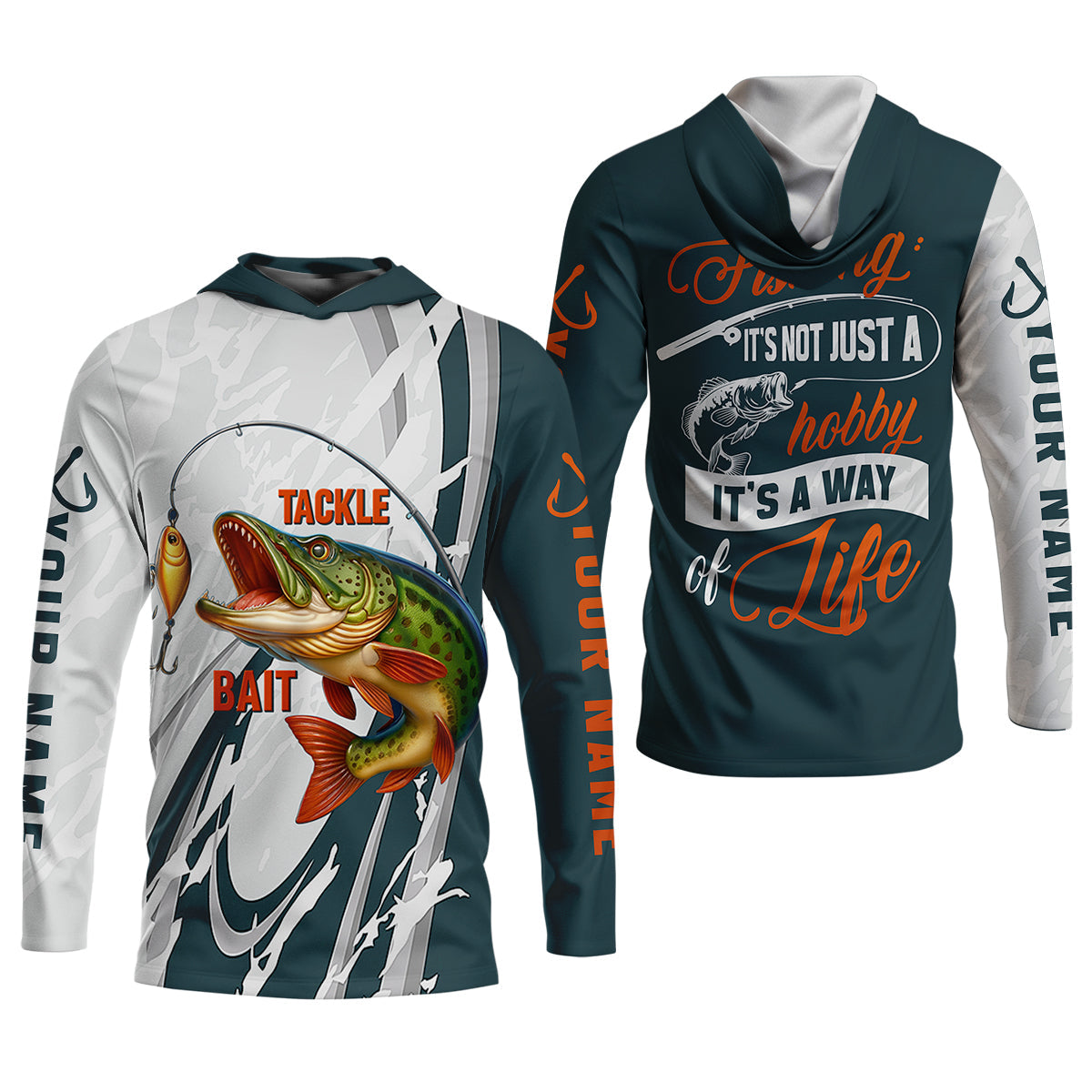 Tackle Bait Fishing UPF Shirts, Fishing Shirt For Women, Funny Fishing Shirt, SPF Long Sleeve Shirts Womens