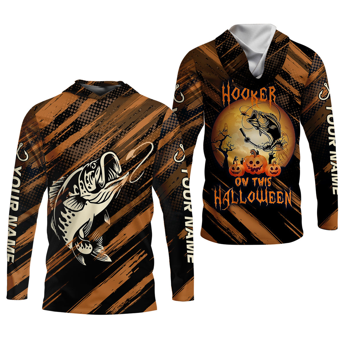 I'm A Hooker On This Halloween Fishing UPF Shirts, Funny Fishing Shirt, Fishing Shirt For Women