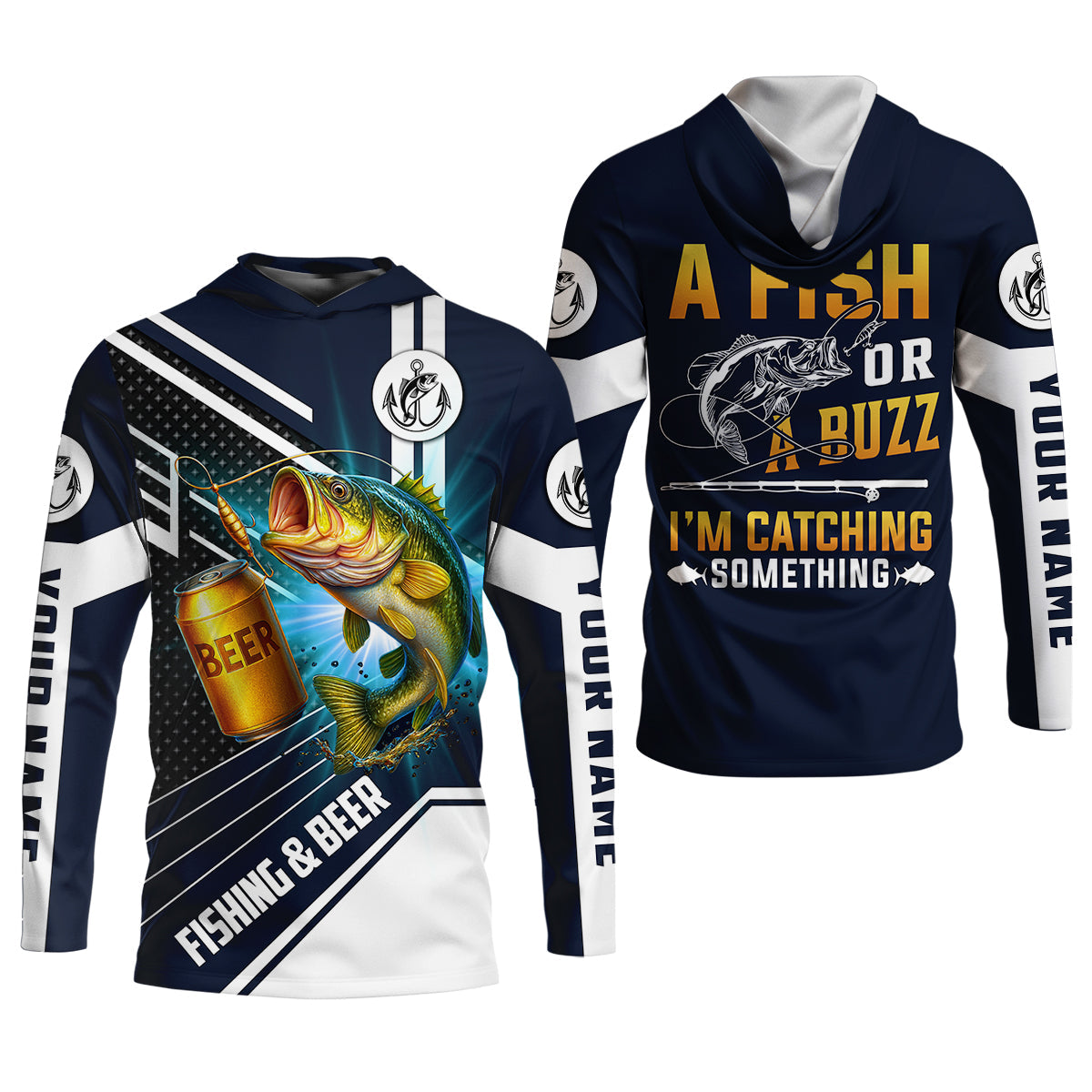 A Fish Or A Buzz I'm Catching Something Funny Fishing Shirt, Fishing And Beer Women SPF Shirt