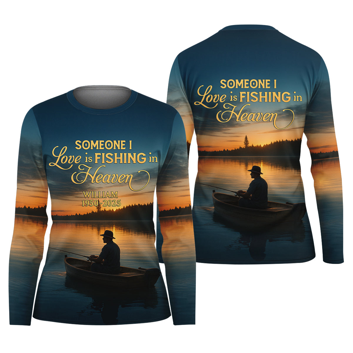 Someone I Love Is Fishing In Heaven Fishing Memorial Women SPF Shirt, Fishing Shirt For Women