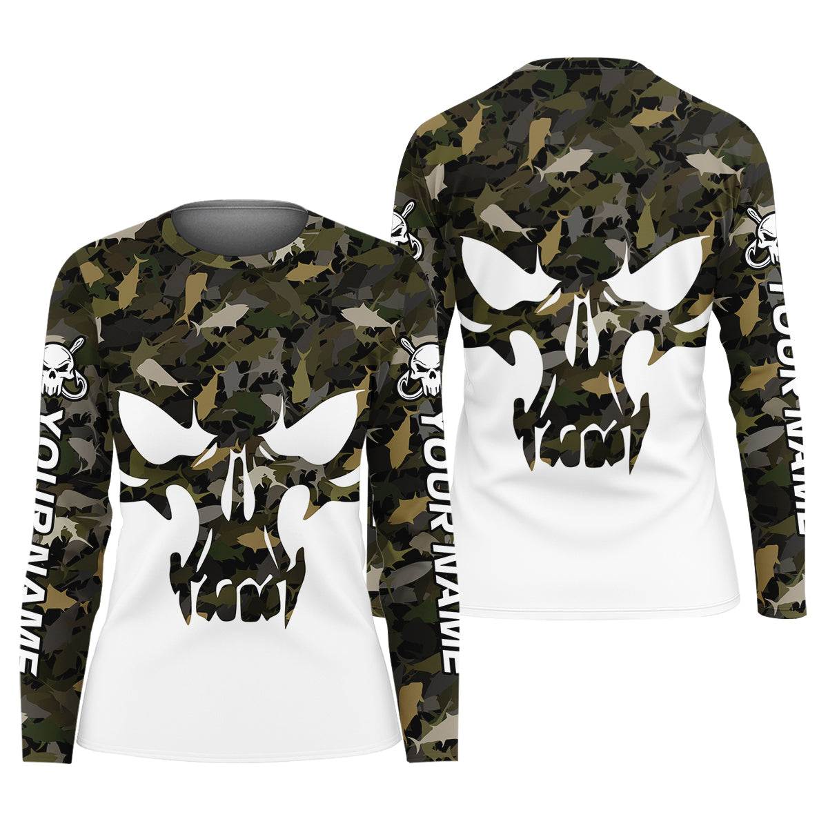 Deep Ocean Fishing Women SPF Shirt, Camouflage Fishing Shirts, Fishing Gift For Fisherwomen