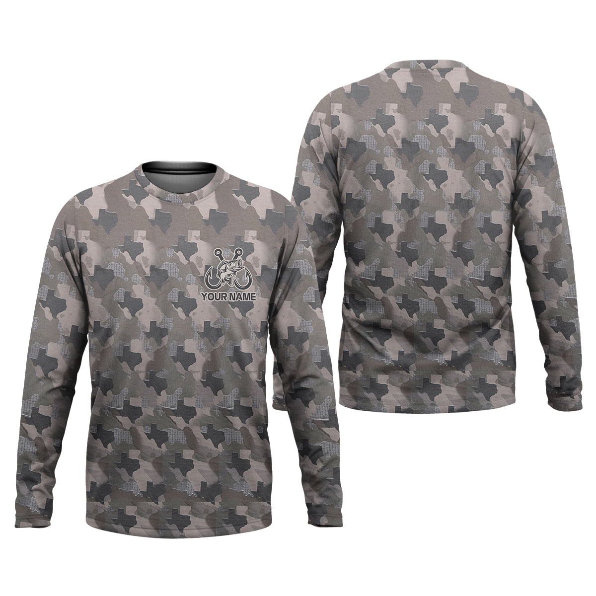 Texas Camo Fishing UPF Shirts, Performance Fishing Shirts, Fishing Gifts For Men, Men's Fishing Shirt