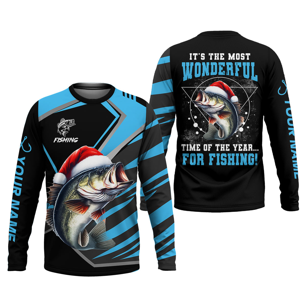 It's The Most Wonderful Time Of The Year For Fishing SPF Shirt For Men, Christmas Fishing Gift Ideas