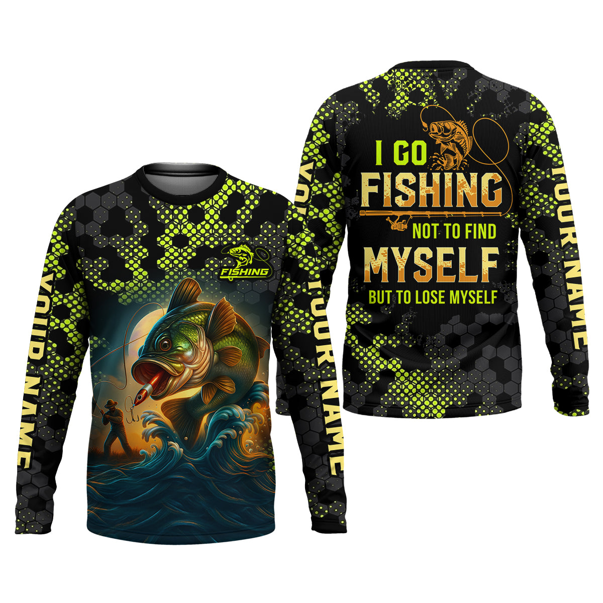 I Go Fishing Not To Find Myself But To Lose Myself Funny Fishing Shirt, SPF Shirt For Men, Gift For Fisherman