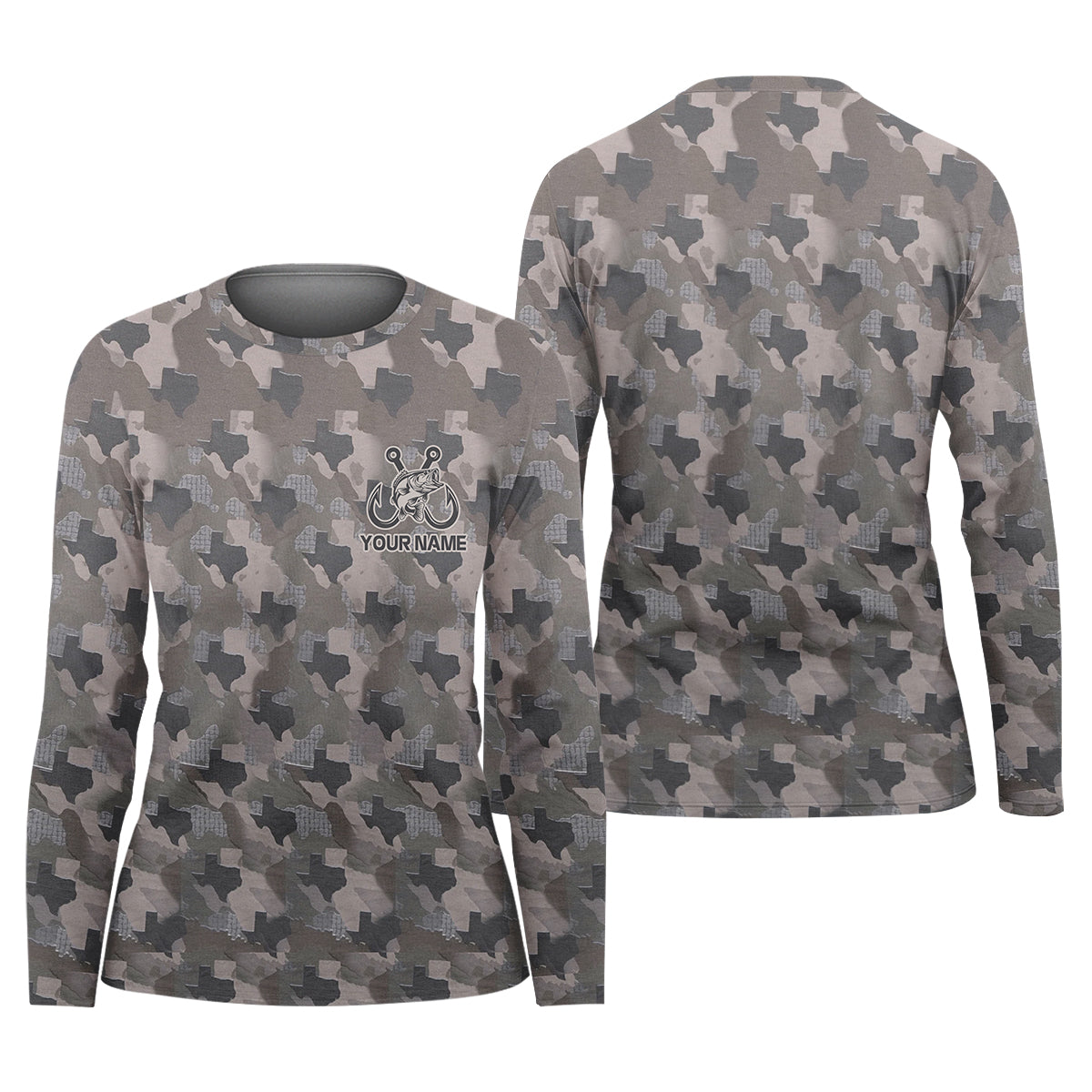 Texas Camo Fishing UPF Shirts, Performance Fishing Shirts, Women SPF Shirt, Female Fishing Shirts