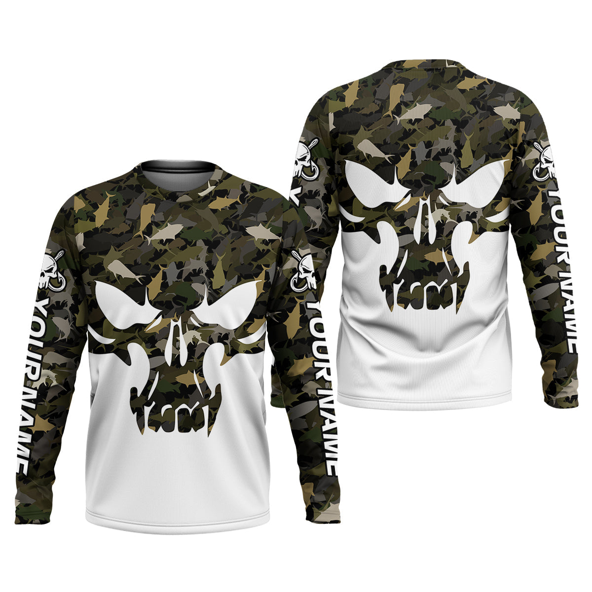 Deep Ocean Fishing SPF Shirt For Men, Camouflage Fishing Shirts, Fishing Gifts For Men, Men's Fishing Shirt
