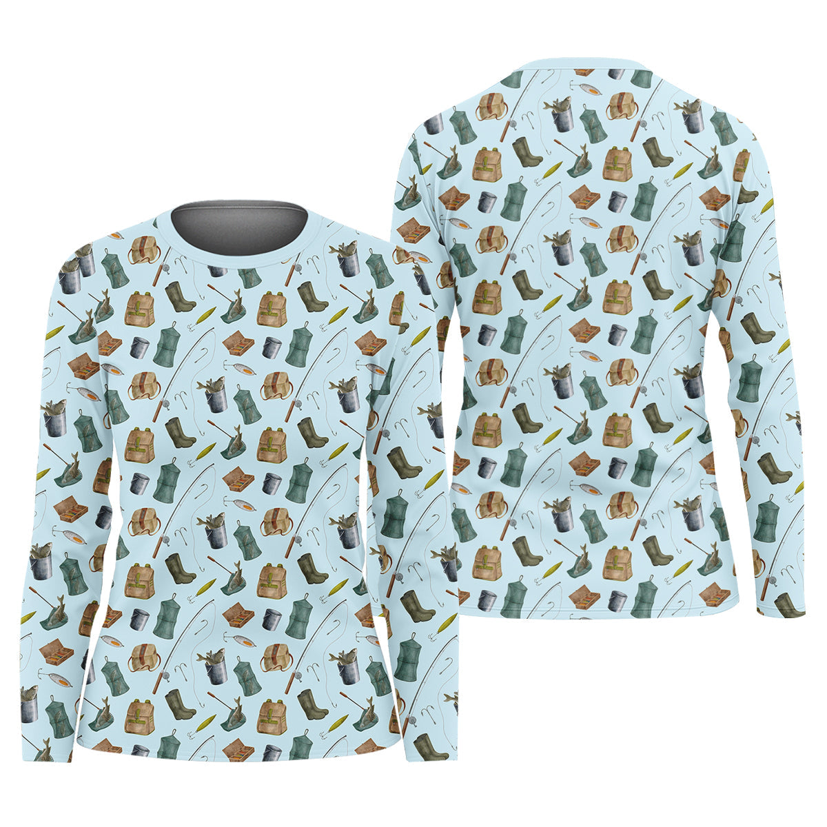 Fishing Tools Custom Fishing Shirt, Performance Fishing Shirts, Women SPF Shirt, Female Fishing Shirts