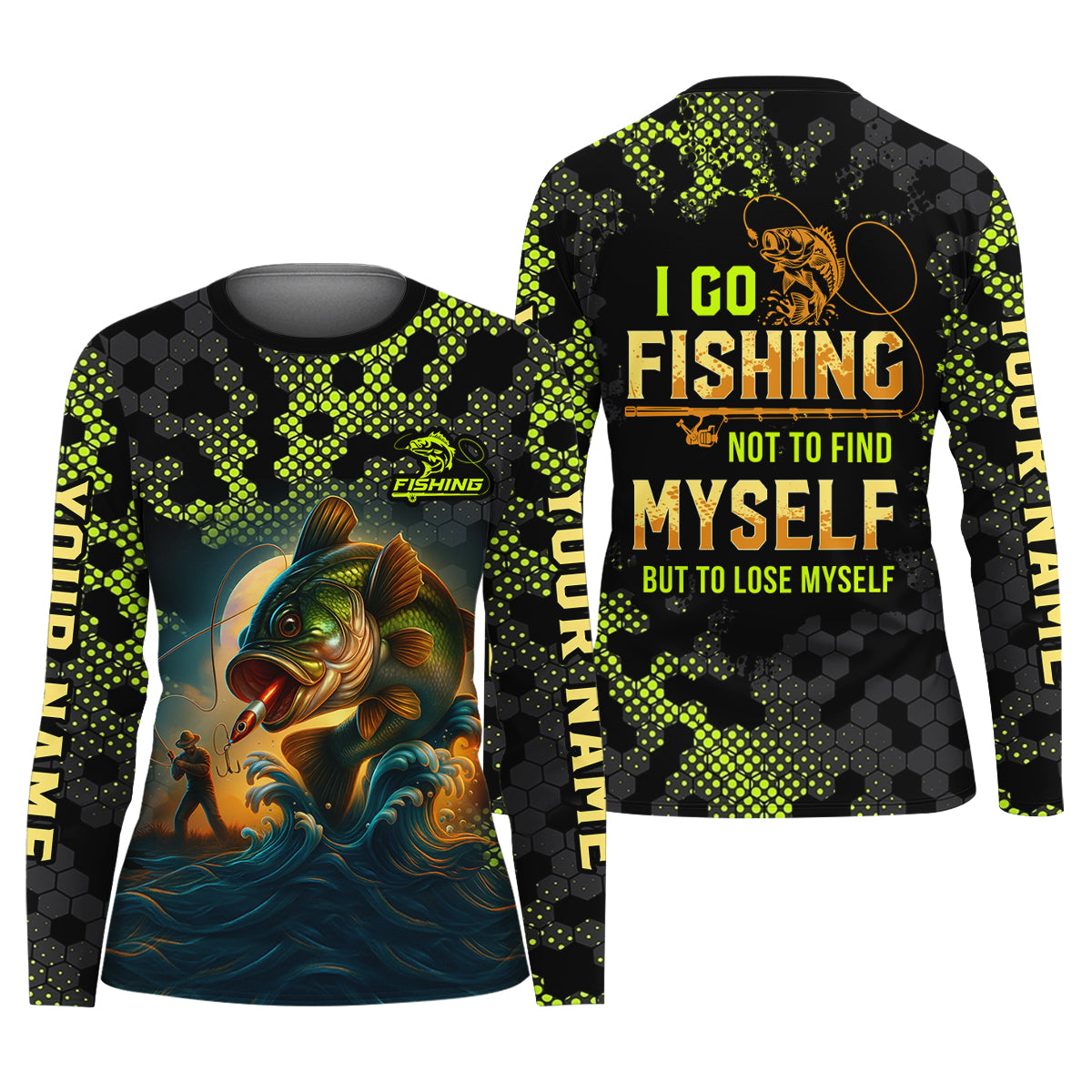 I Go Fishing Not To Find Myself But To Lose Myself Funny Fishing Shirt, Women SPF Shirt, Female Fishing Shirts
