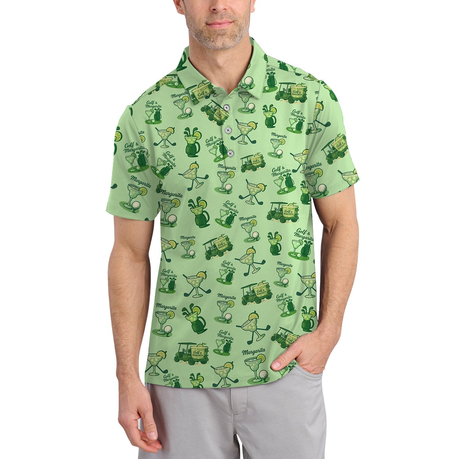 Ladies Golf Pattern Polos, Golf & Margarita Women's Golf Shirt, Cocktail And Golf Shirts For Golfers