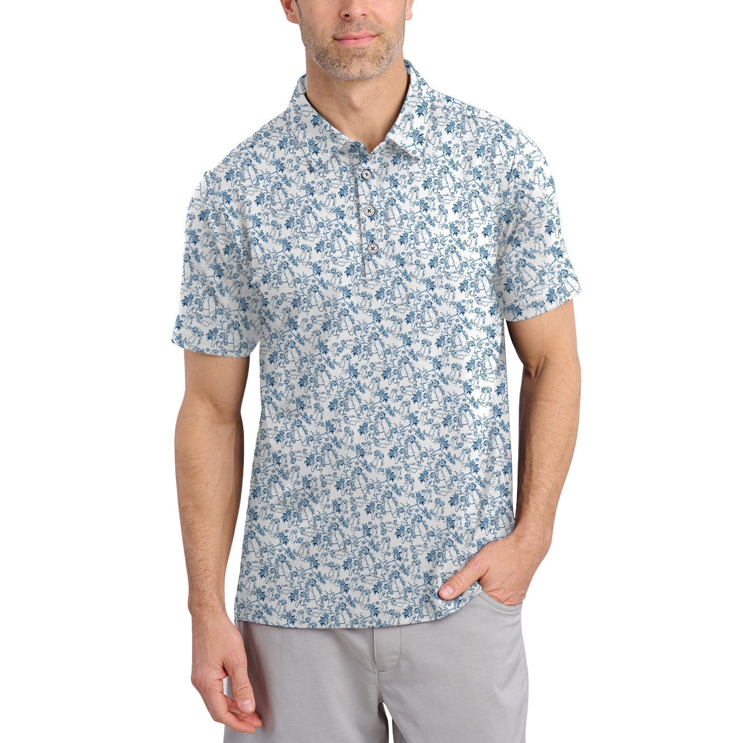 Funny Pattern Golf Shirt, Crazy Golf Shirt For Golfer, Golf Gift For Men