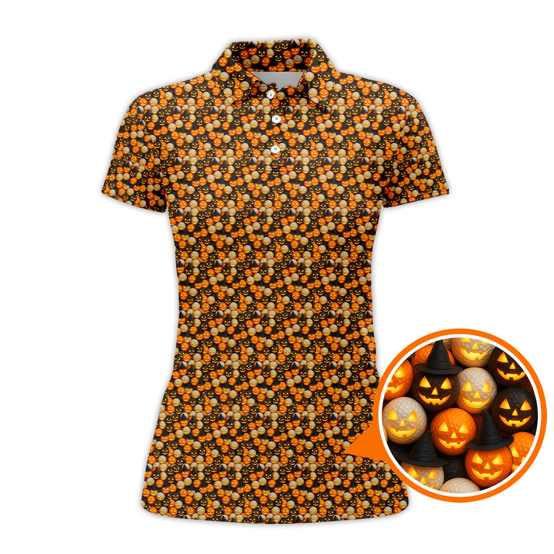 Pattern Golf Shirt For Golfer, Halloween Golf Shirt, Crazy Golf Shirt For Men
