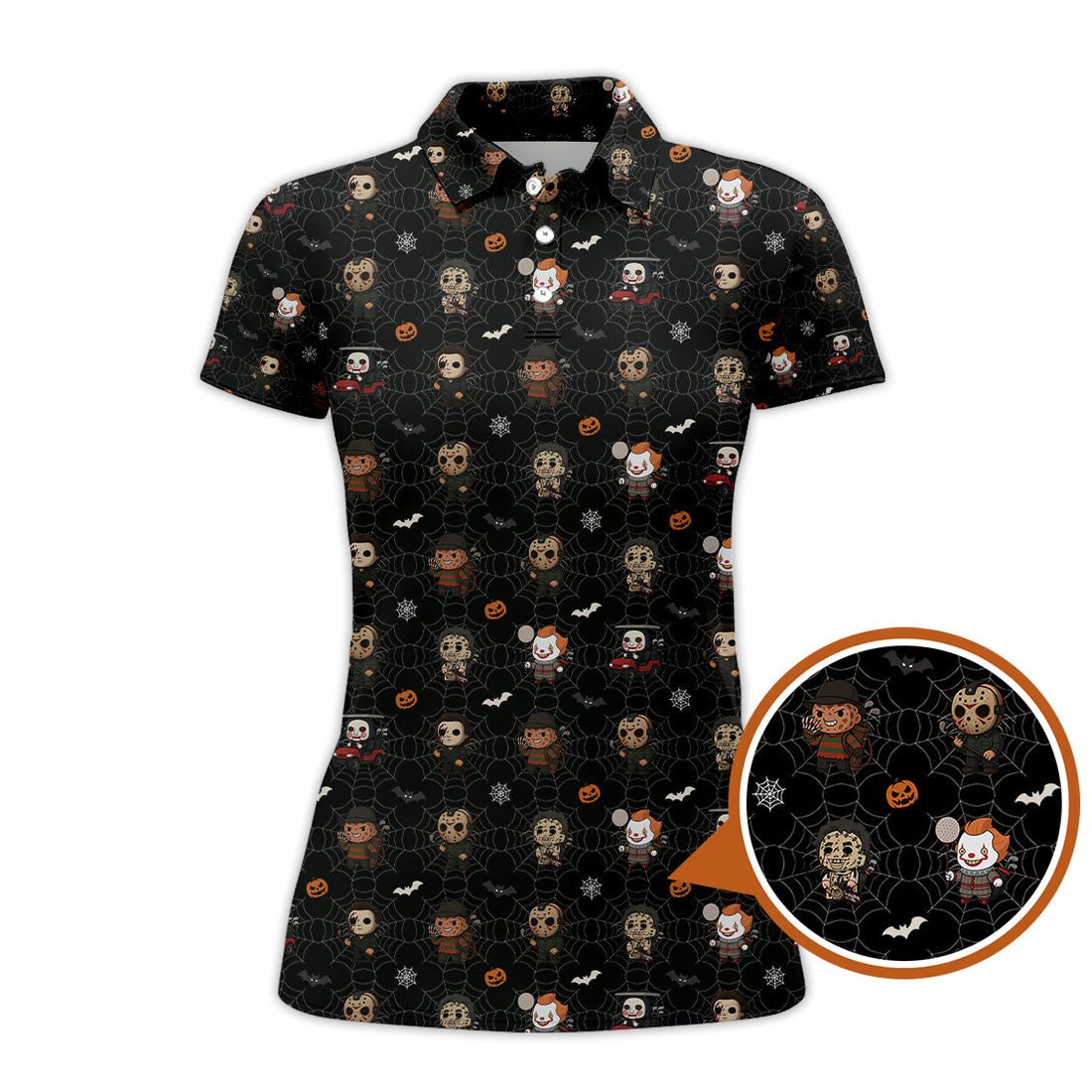 Halloween Golf Shirt For Golfer, Funny Pattern Golf Shirt, Crazy Golf Shirt For Men